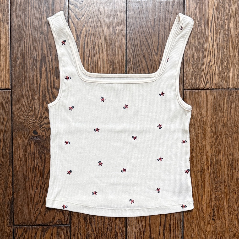 NWOT Old Navy Square Neck Tank Floral Size Small